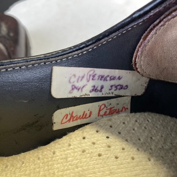 VTG FootJoy Classics Mens Spikeless Golf Shoes Wingtip Oxblood Red Size10D 55814 - Picture 6 of 16